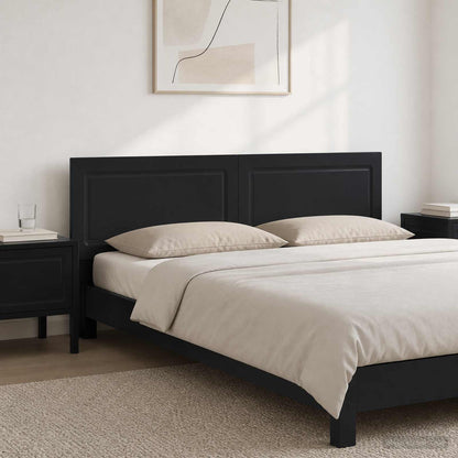 vidaXL Wall-Mounted Headboard UTRECHT Black Engineered Wood