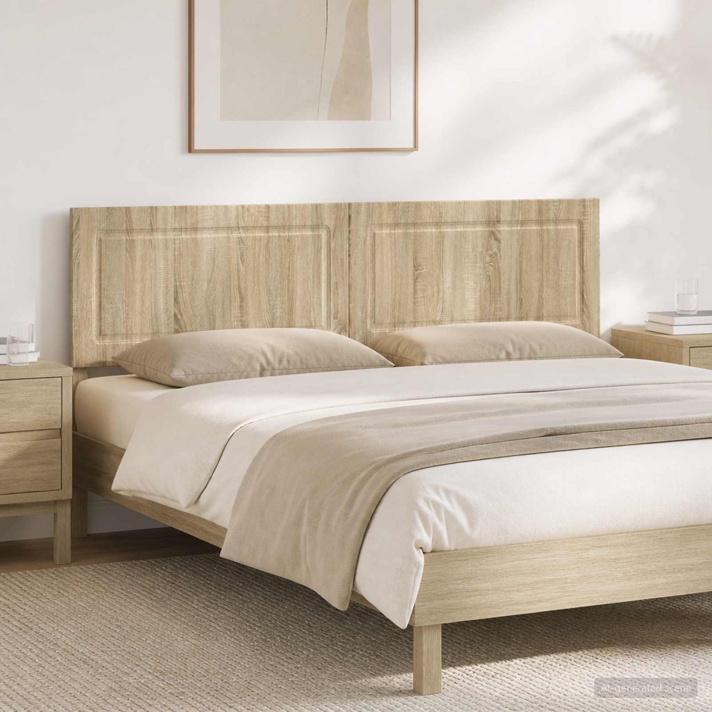 vidaXL Wall-Mounted Headboard UTRECHT Sonoma Oak Engineered Wood