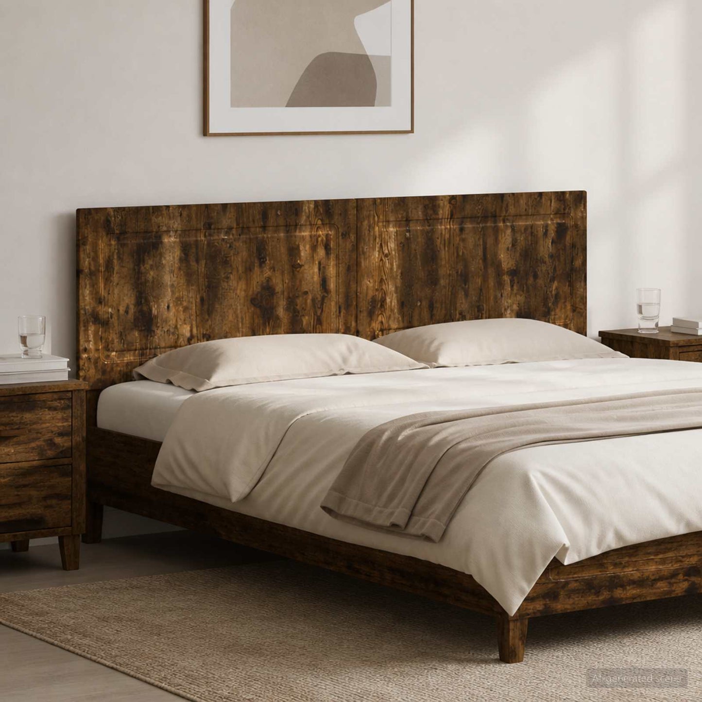 vidaXL Wall-Mounted Headboard UTRECHT Smoked Oak Engineered Wood