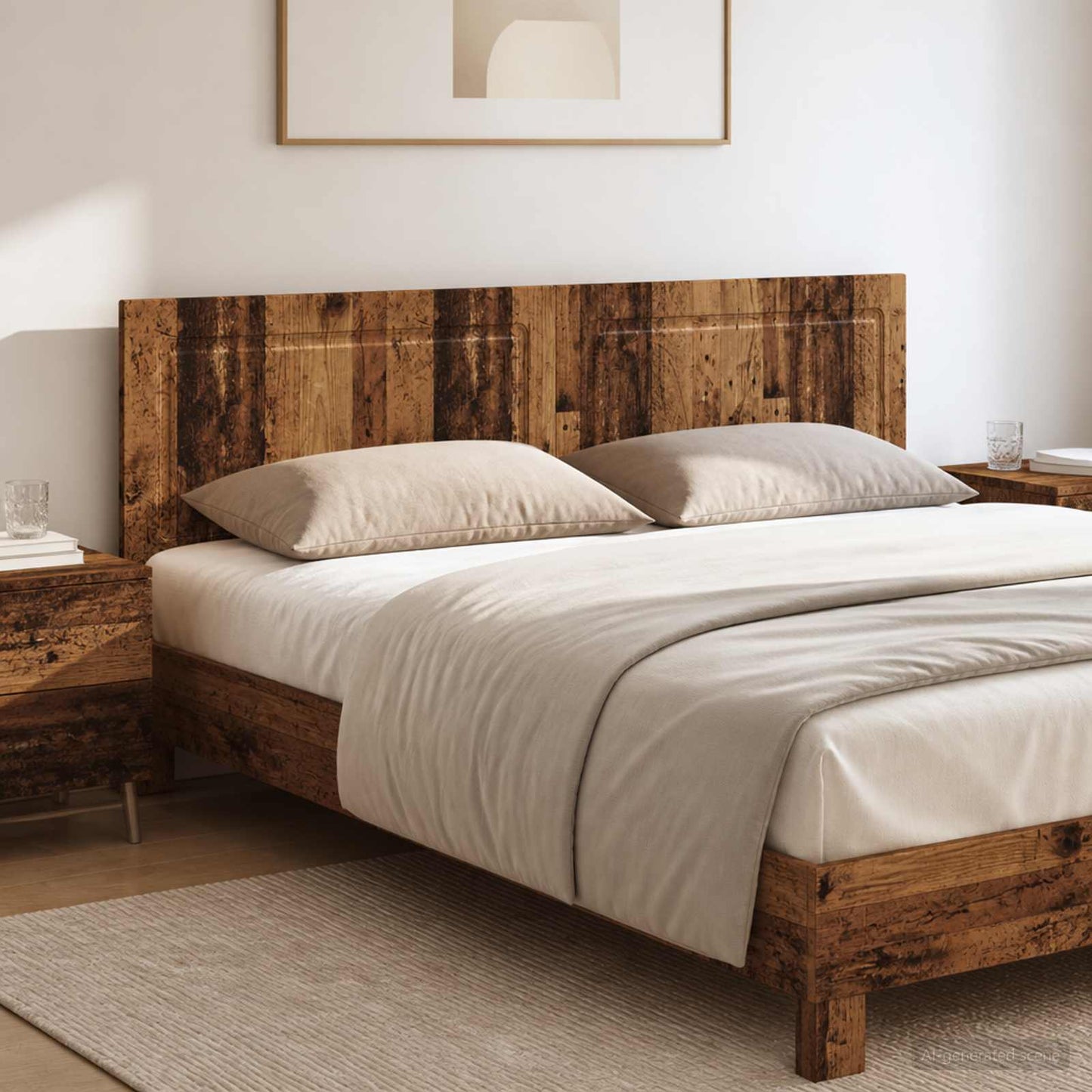 vidaXL Wall-Mounted Headboard UTRECHT Old Wood Engineered Wood
