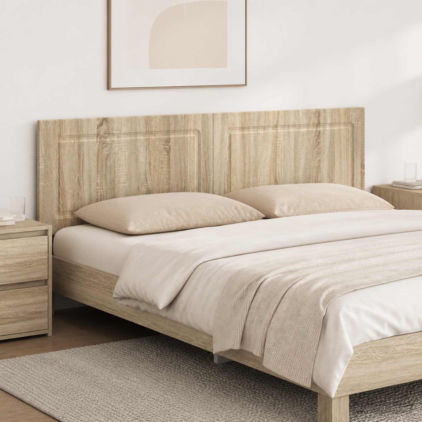 vidaXL Wall-Mounted Headboard UTRECHT Sonoma Oak Engineered Wood