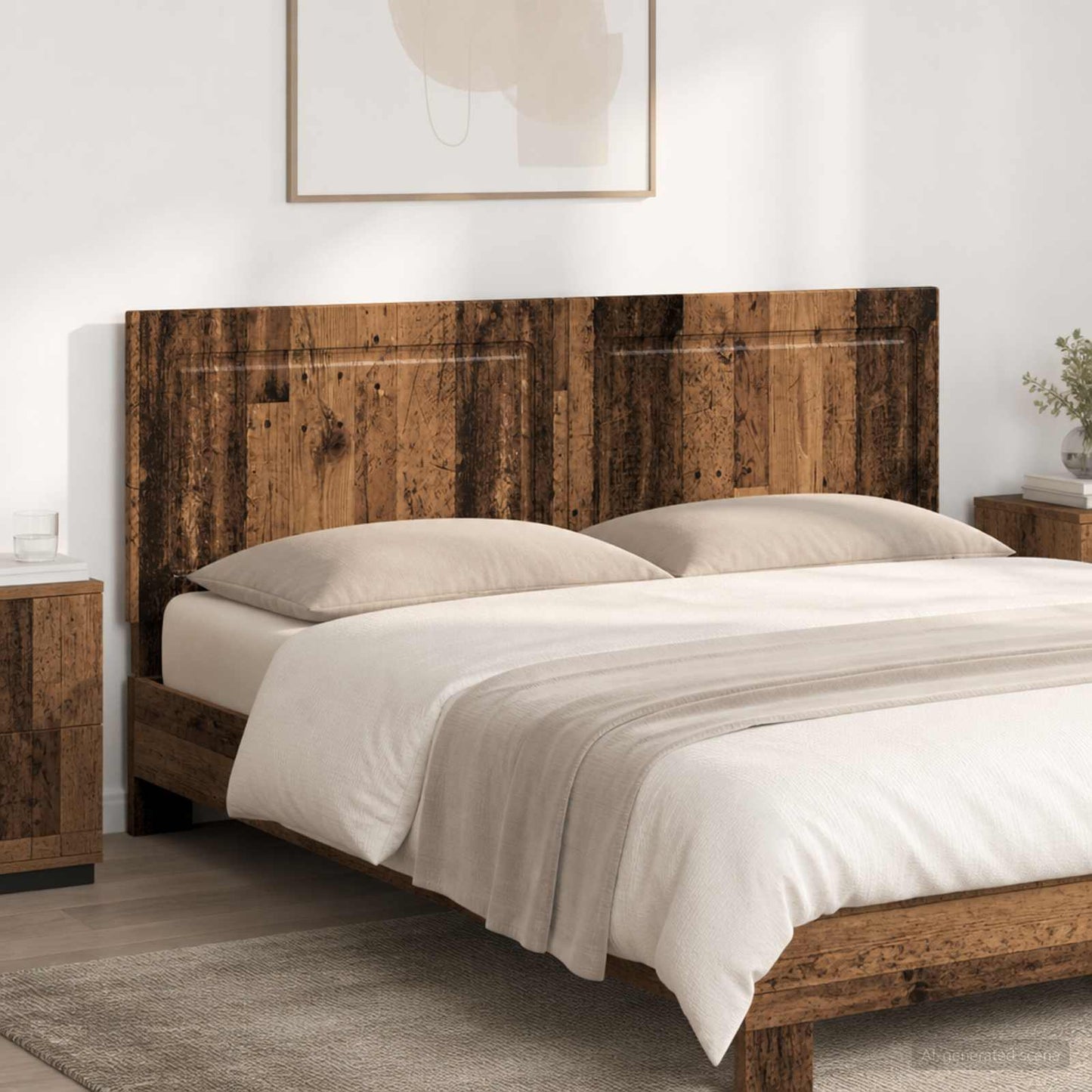 vidaXL Wall-Mounted Headboard UTRECHT Old Wood Engineered Wood