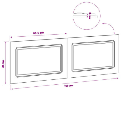 vidaXL Wall-Mounted Headboard UTRECHT Sonoma Oak Engineered Wood