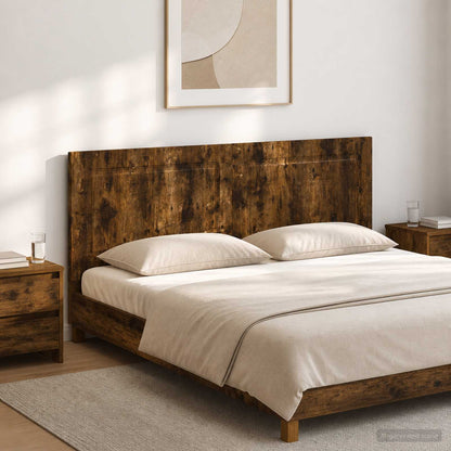 vidaXL Wall-Mounted Headboard UTRECHT Smoked Oak Engineered Wood