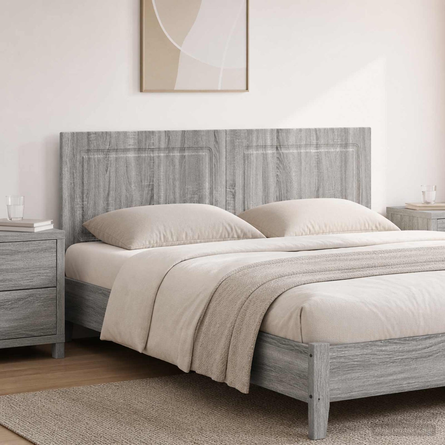 vidaXL Wall-Mounted Headboard UTRECHT Grey Sonoma Engineered Wood