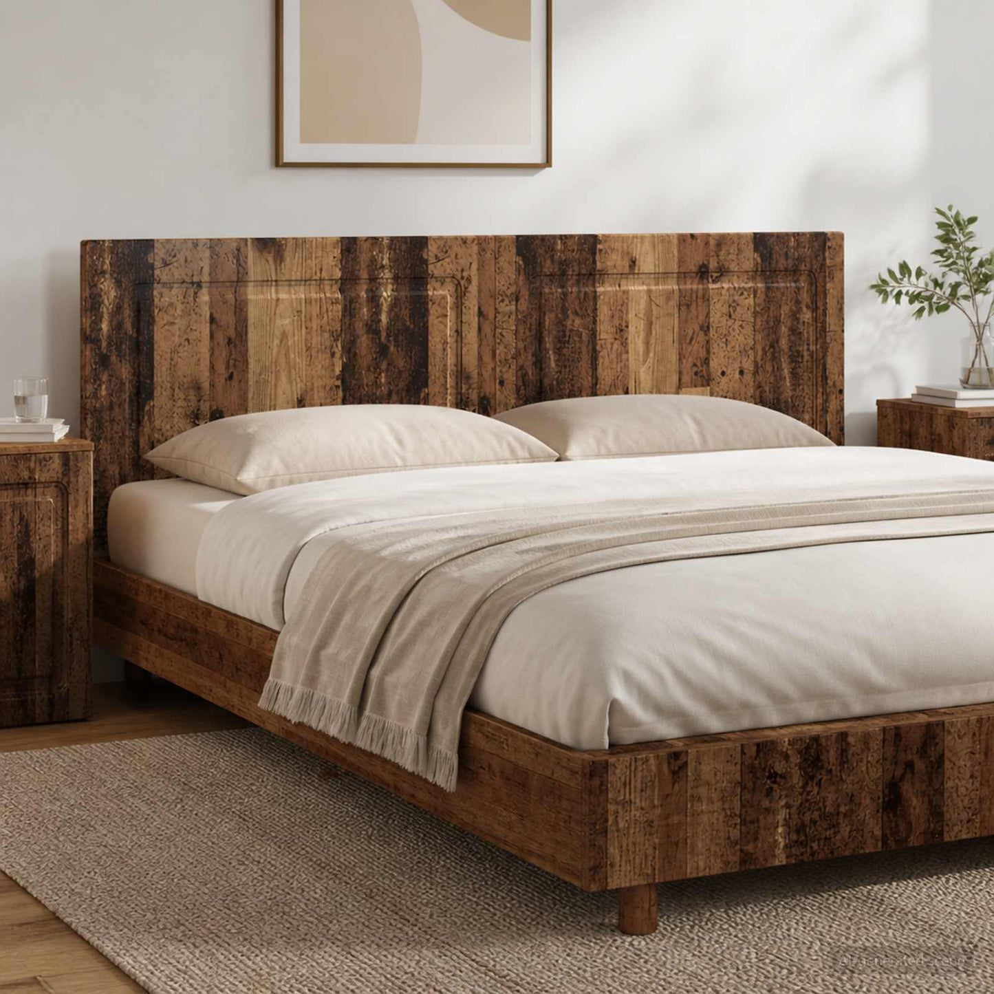 vidaXL Wall-Mounted Headboard UTRECHT Old Wood Engineered Wood