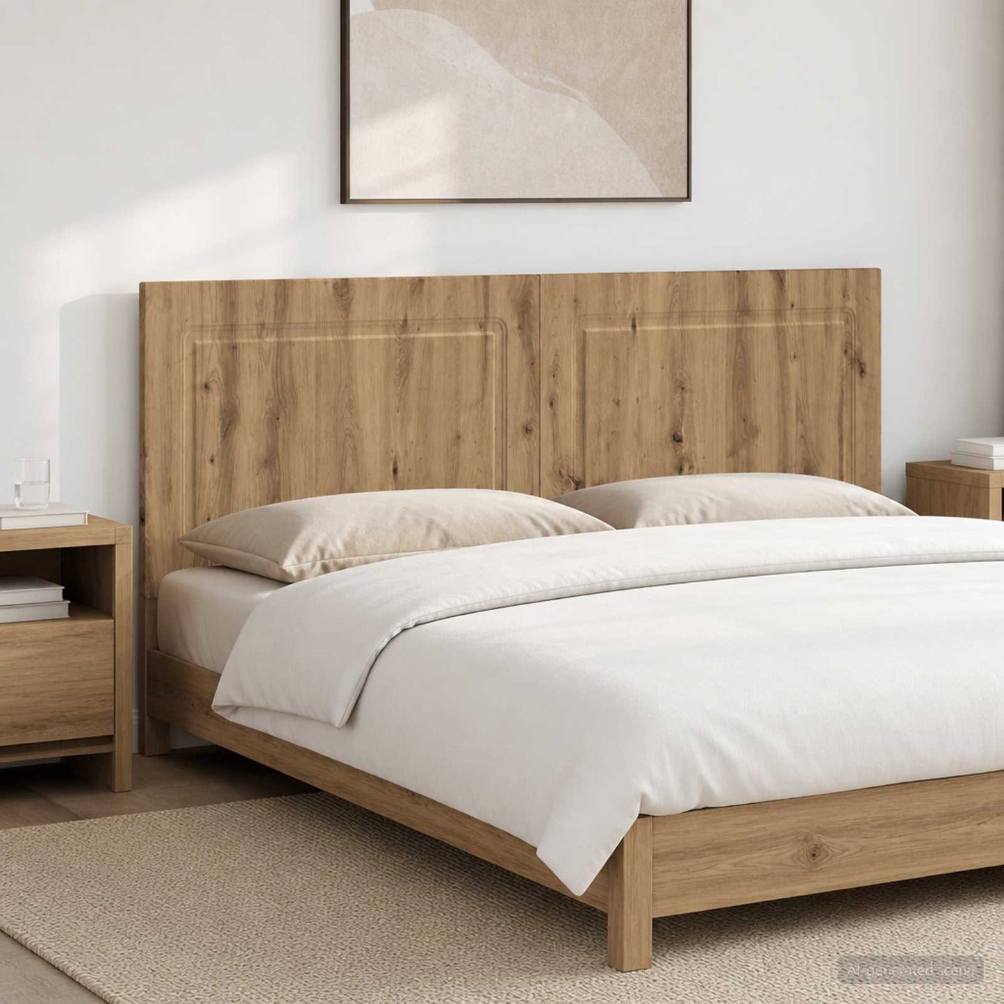 vidaXL Wall-Mounted Headboard UTRECHT Artisan Oak Engineered Wood