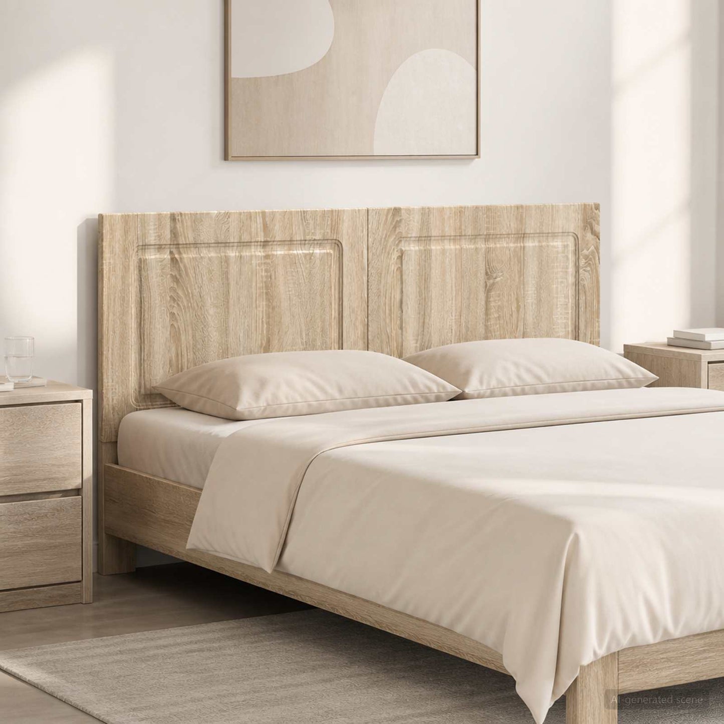 vidaXL Wall-Mounted Headboard UTRECHT Sonoma Oak Engineered Wood