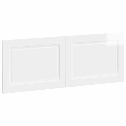 vidaXL Wall-Mounted Headboard UTRECHT High Gloss White Engineered Wood