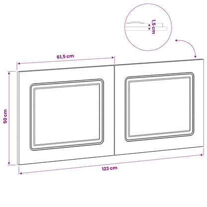 vidaXL Wall-Mounted Headboard UTRECHT White Engineered Wood