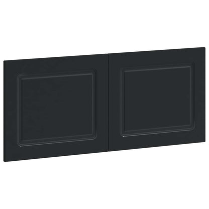 vidaXL Wall-Mounted Headboard UTRECHT Black Engineered Wood
