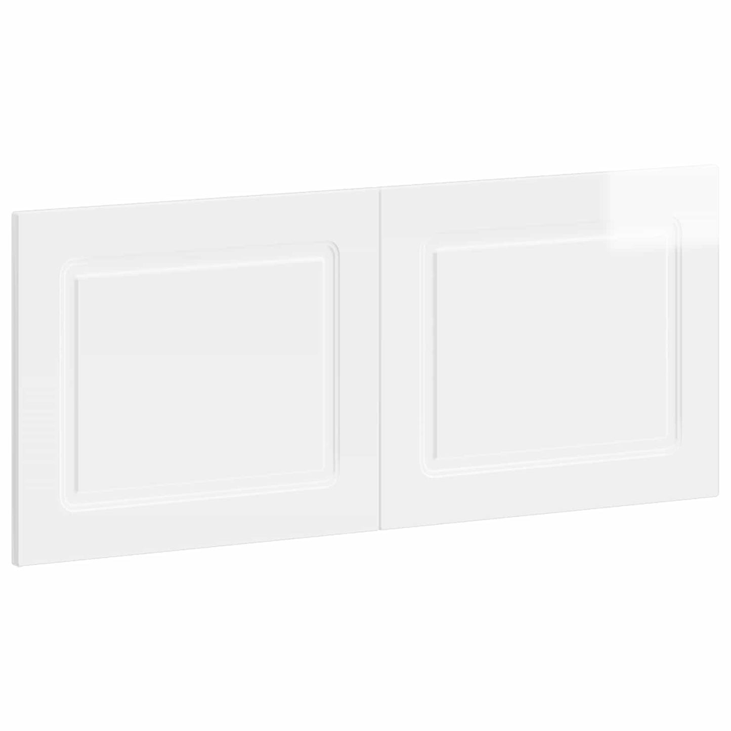 vidaXL Wall-Mounted Headboard UTRECHT High Gloss White Engineered Wood