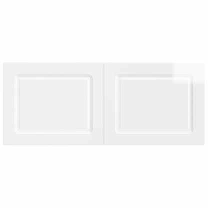 vidaXL Wall-Mounted Headboard UTRECHT High Gloss White Engineered Wood