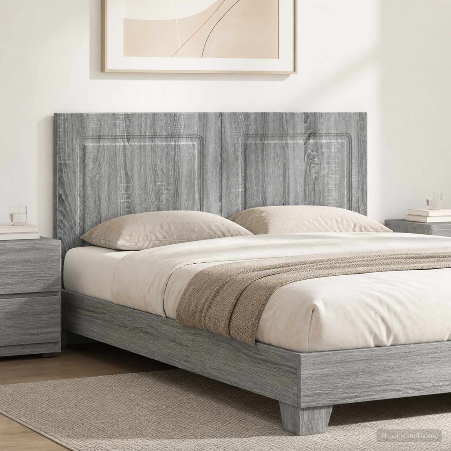 vidaXL Wall-Mounted Headboard UTRECHT Grey Sonoma Engineered Wood