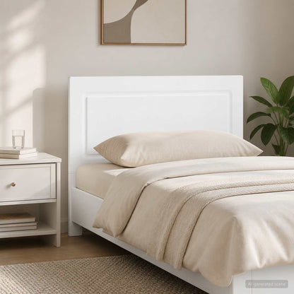 vidaXL Wall-Mounted Headboard UTRECHT White Engineered Wood