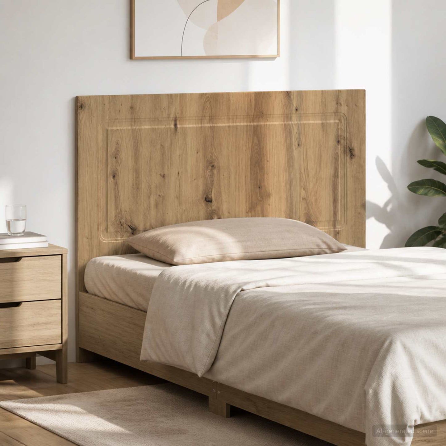vidaXL Wall-Mounted Headboard UTRECHT Artisan Oak Engineered Wood