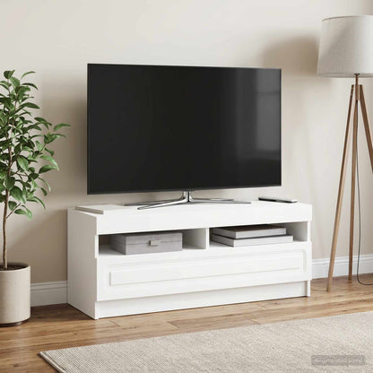 vidaXL LED TV Cabinet White Engineered Wood