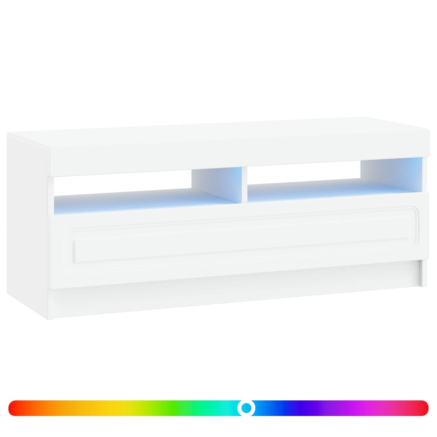 vidaXL LED TV Cabinet White Engineered Wood