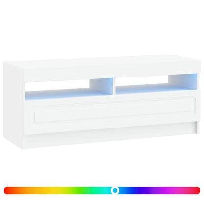 vidaXL LED TV Cabinet White Engineered Wood