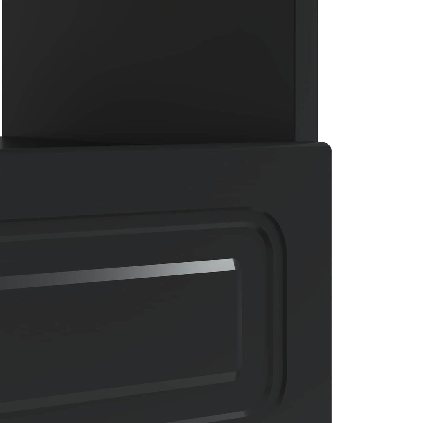 vidaXL LED TV Cabinet Black Engineered Wood
