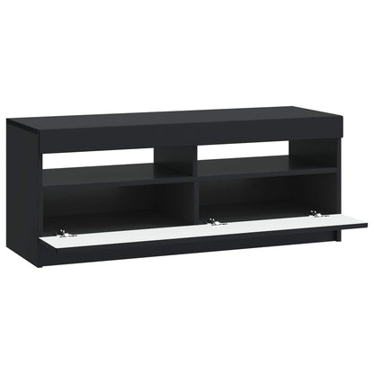 vidaXL LED TV Cabinet Black Engineered Wood