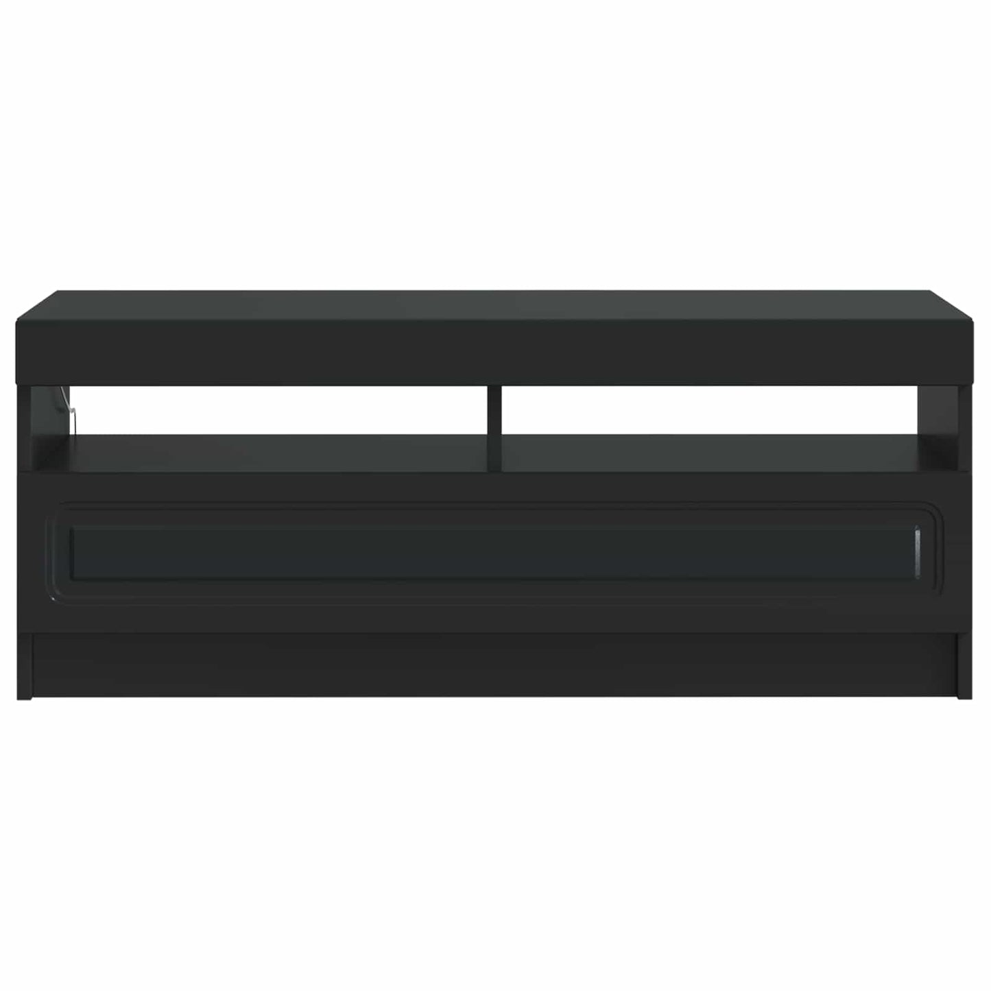 vidaXL LED TV Cabinet Black Engineered Wood
