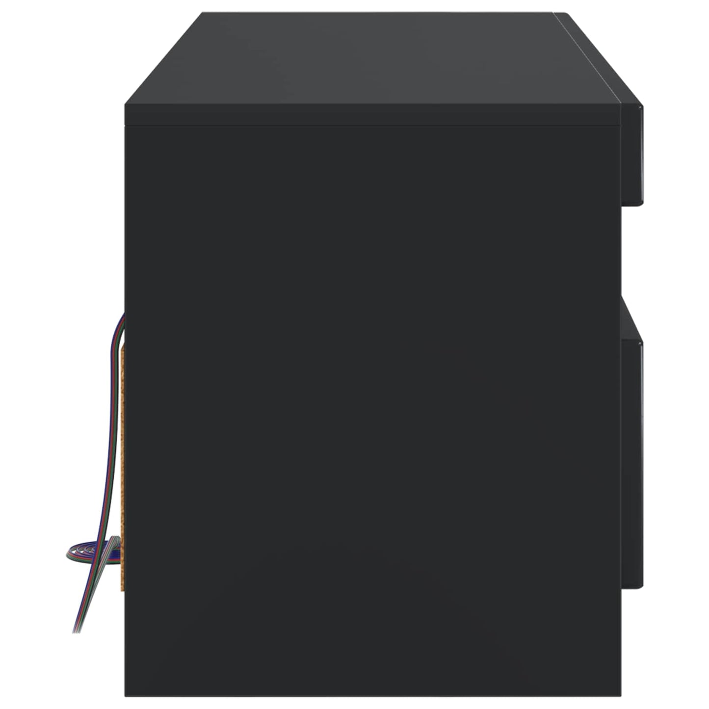 vidaXL LED TV Cabinet Black Engineered Wood