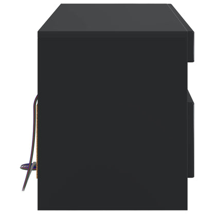vidaXL LED TV Cabinet Black Engineered Wood
