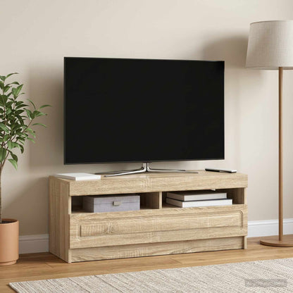 vidaXL LED TV Cabinet Sonoma Oak Engineered Wood