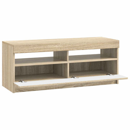 vidaXL LED TV Cabinet Sonoma Oak Engineered Wood