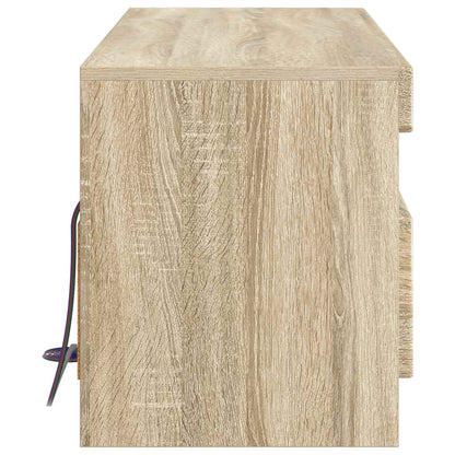 vidaXL LED TV Cabinet Sonoma Oak Engineered Wood