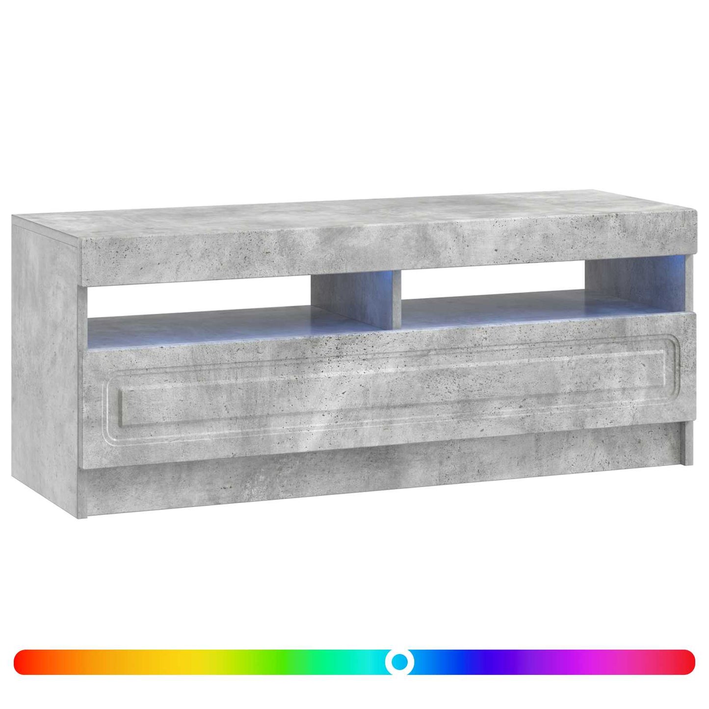 vidaXL LED TV Cabinet Concrete Grey Engineered Wood