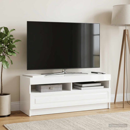 vidaXL LED TV Cabinet High Gloss White Engineered Wood
