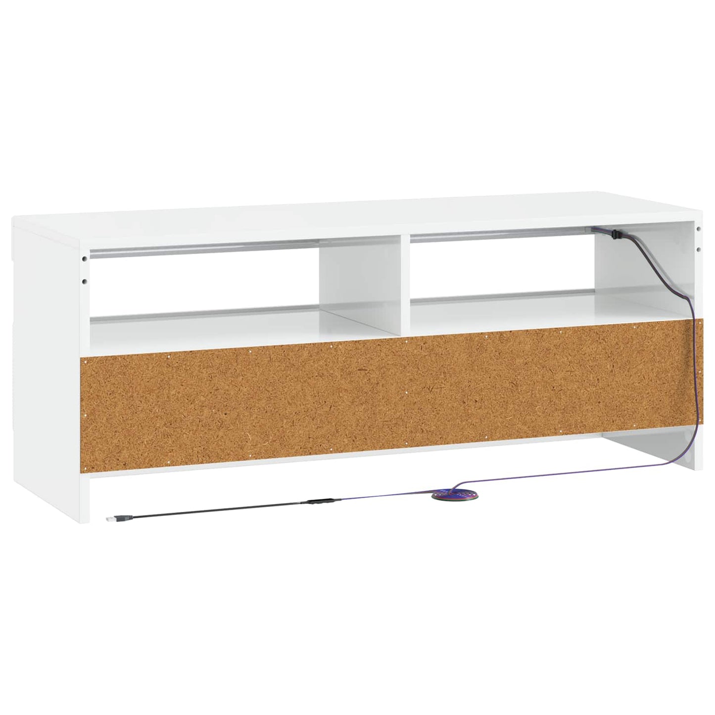 vidaXL LED TV Cabinet High Gloss White Engineered Wood