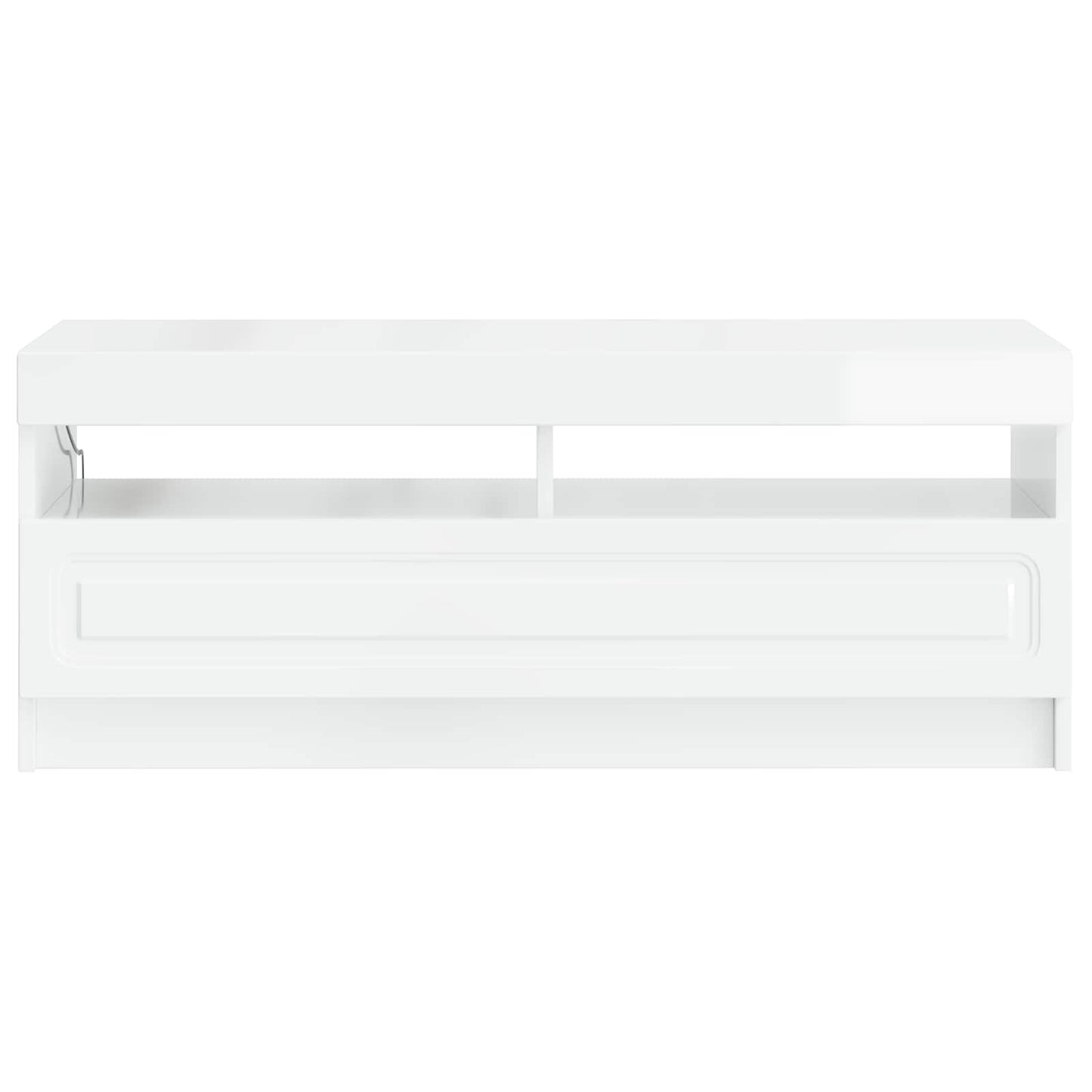 vidaXL LED TV Cabinet High Gloss White Engineered Wood