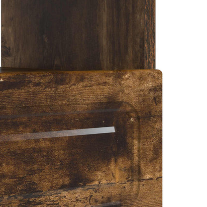 vidaXL LED TV Cabinet Smoked Oak Engineered Wood