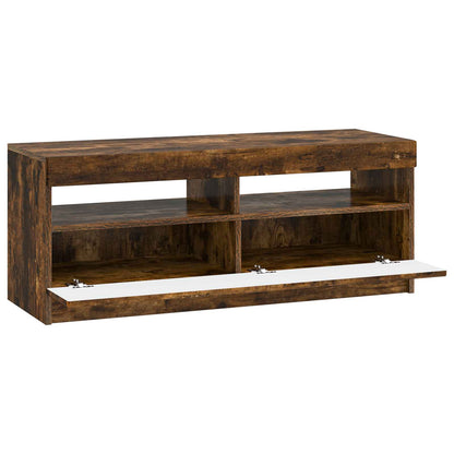 vidaXL LED TV Cabinet Smoked Oak Engineered Wood