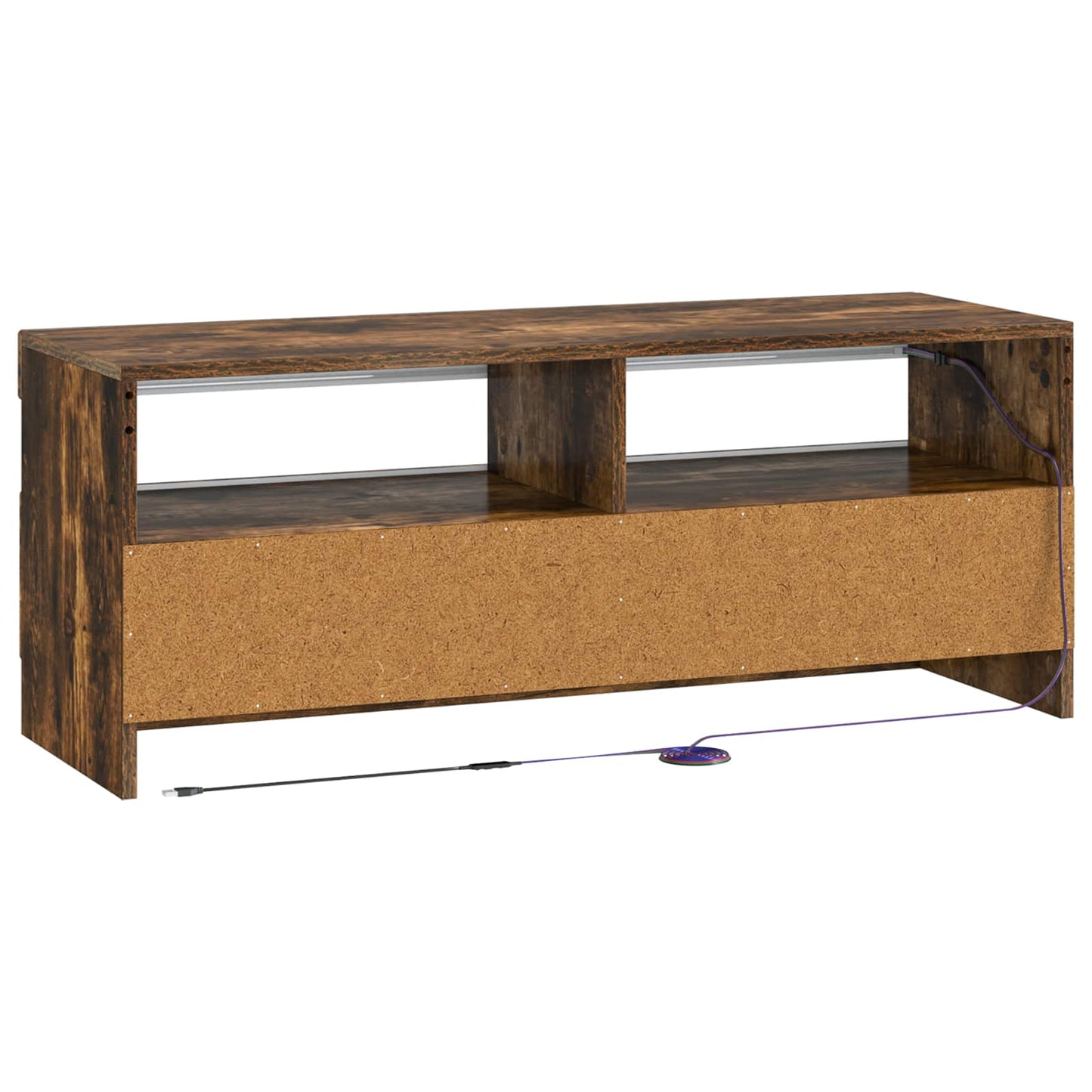 vidaXL LED TV Cabinet Smoked Oak Engineered Wood
