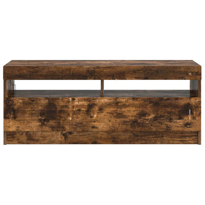 vidaXL LED TV Cabinet Smoked Oak Engineered Wood