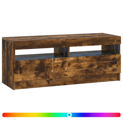 vidaXL LED TV Cabinet Smoked Oak Engineered Wood