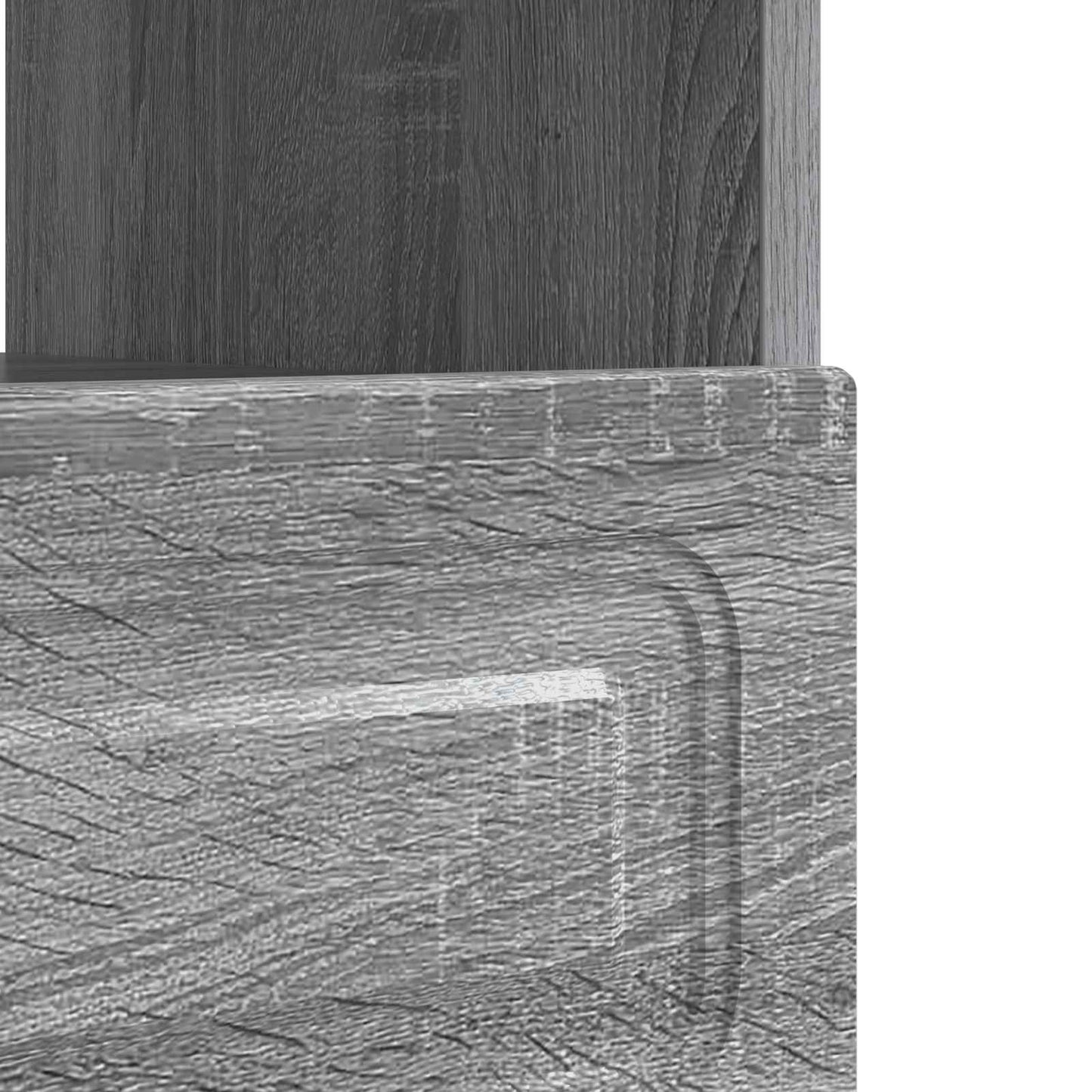 vidaXL LED TV Cabinet Grey Sonoma Engineered Wood