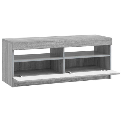 vidaXL LED TV Cabinet Grey Sonoma Engineered Wood