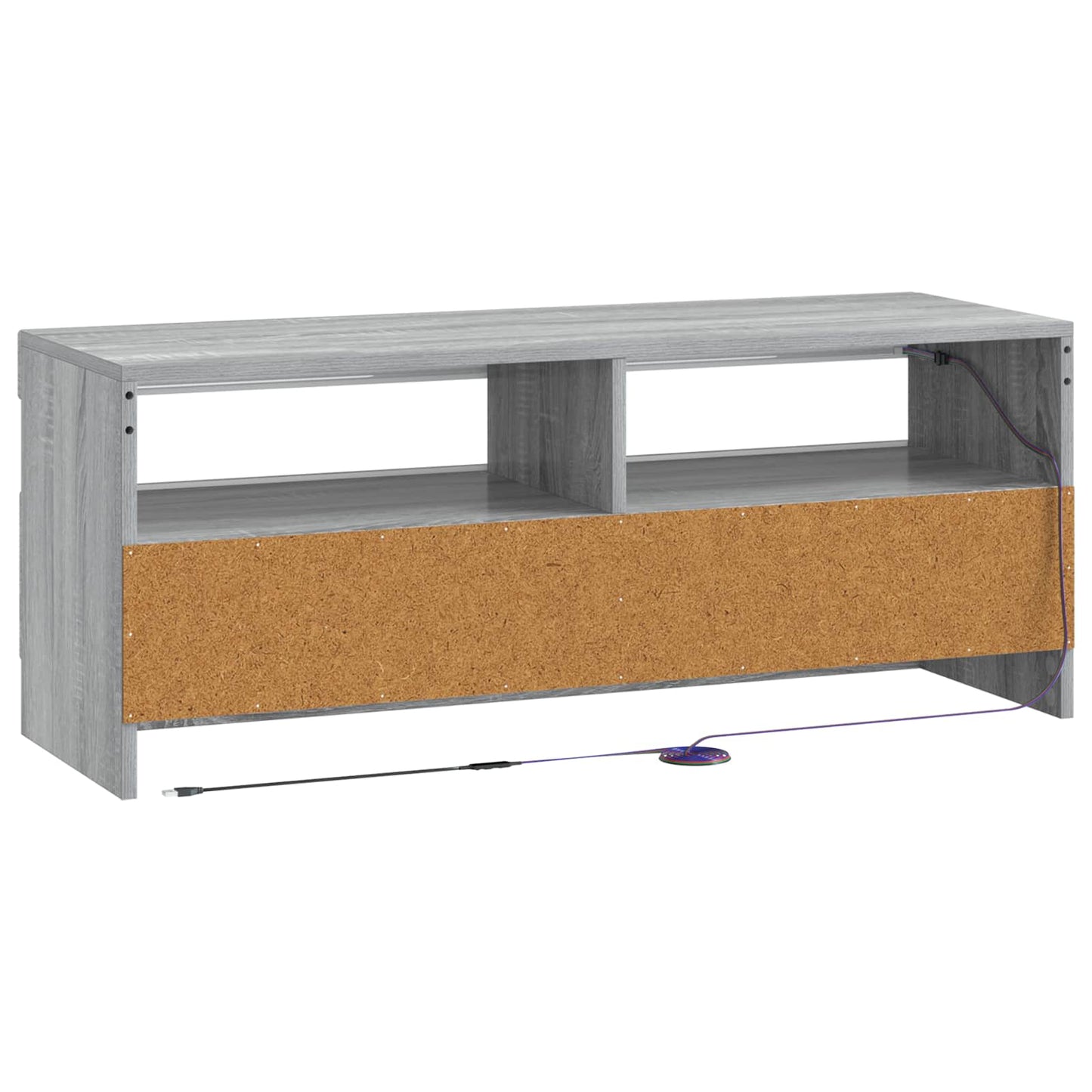 vidaXL LED TV Cabinet Grey Sonoma Engineered Wood