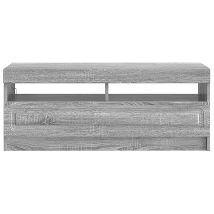 vidaXL LED TV Cabinet Grey Sonoma Engineered Wood
