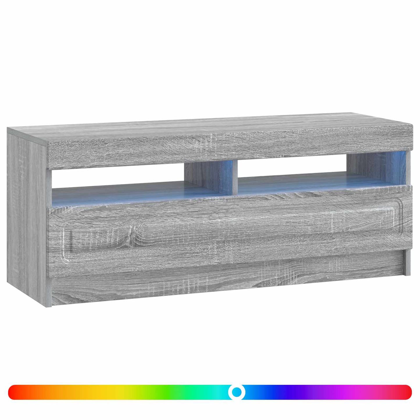 vidaXL LED TV Cabinet Grey Sonoma Engineered Wood