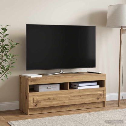 vidaXL LED TV Cabinet Artisan Oak Engineered Wood