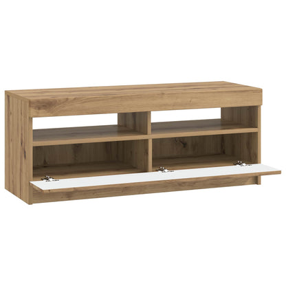 vidaXL LED TV Cabinet Artisan Oak Engineered Wood