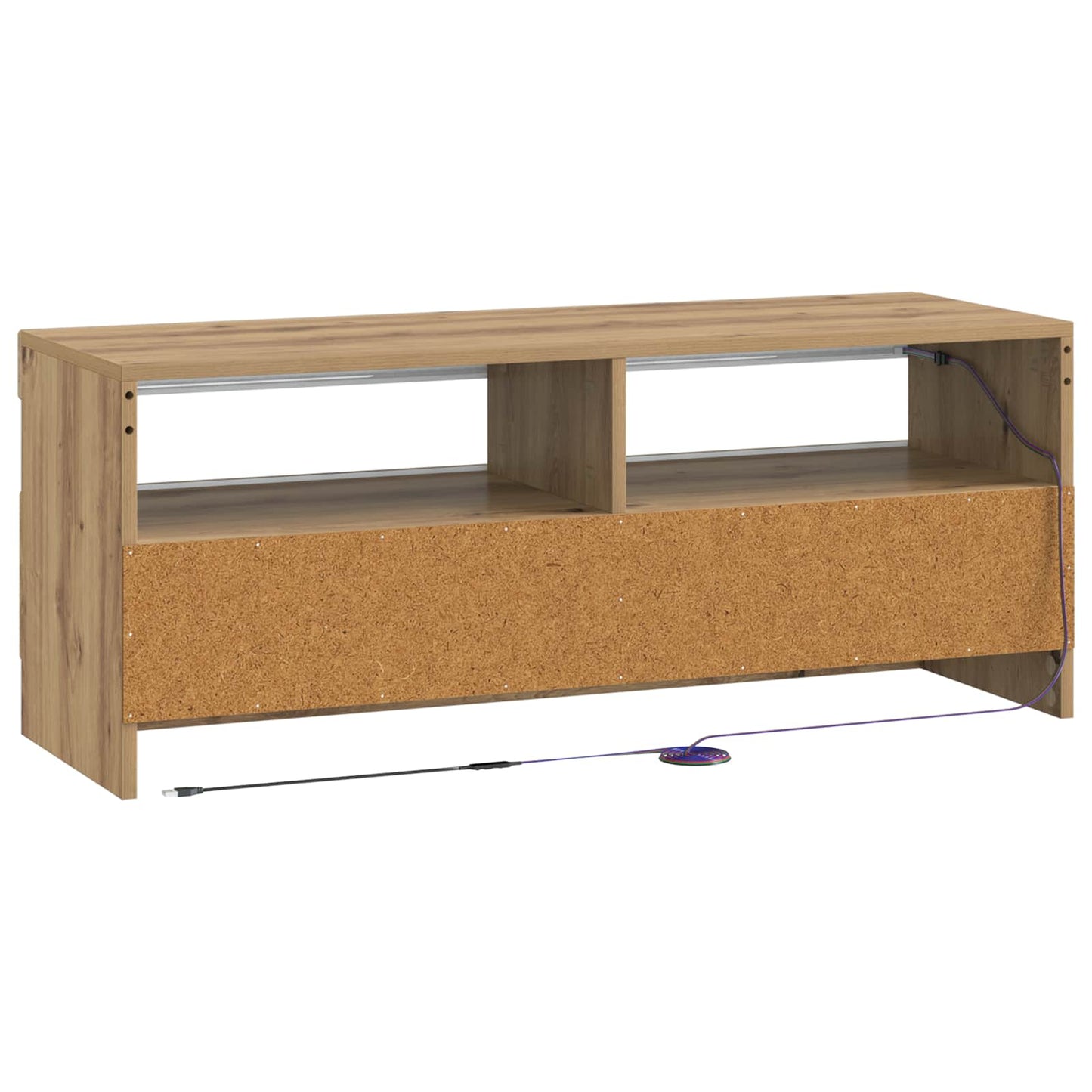 vidaXL LED TV Cabinet Artisan Oak Engineered Wood