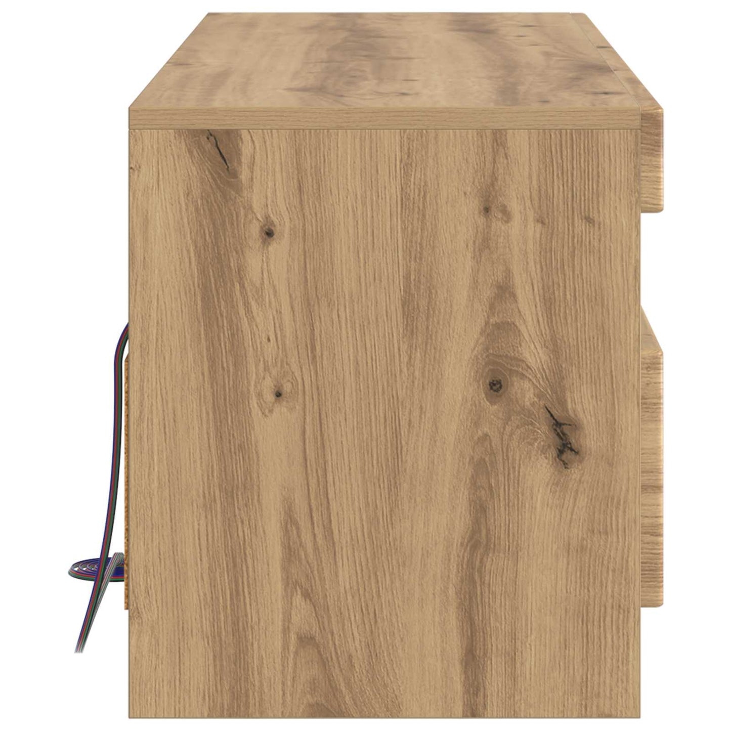 vidaXL LED TV Cabinet Artisan Oak Engineered Wood