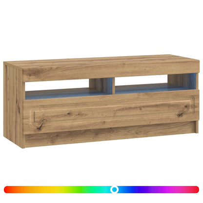 vidaXL LED TV Cabinet Artisan Oak Engineered Wood